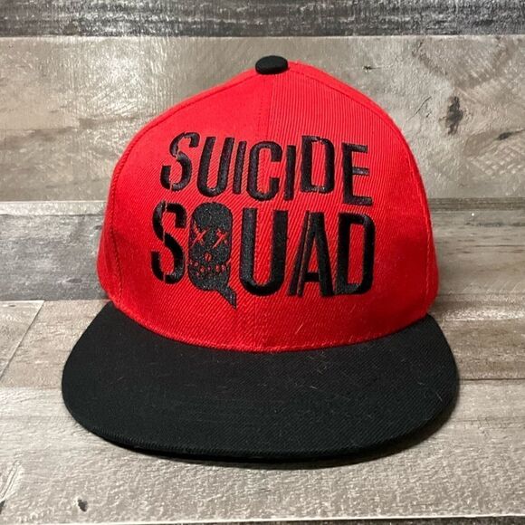 Suicide Squad Six Flags Hat Adjustable Strap Red&Black - Picture 1 of 6